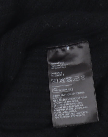 H&M Women’s Black Knit Shift Dress Size 8 Sleeveless Winter