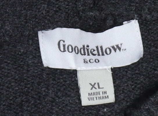 Goodfellow & Co Men’s Grey XL Hooded Pullover Striped Jumper