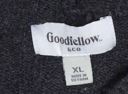 Goodfellow & Co Men’s Grey XL Hooded Pullover Striped Jumper