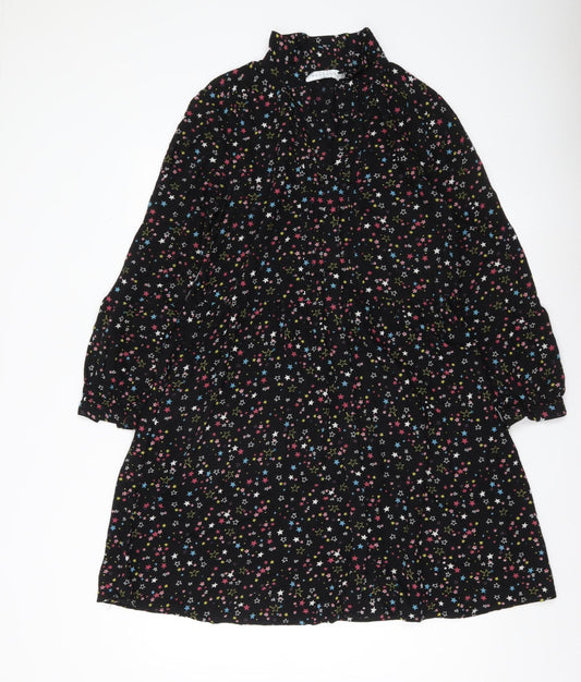 John Lewis Women’s Black Star Print Shirt Dress Size 10