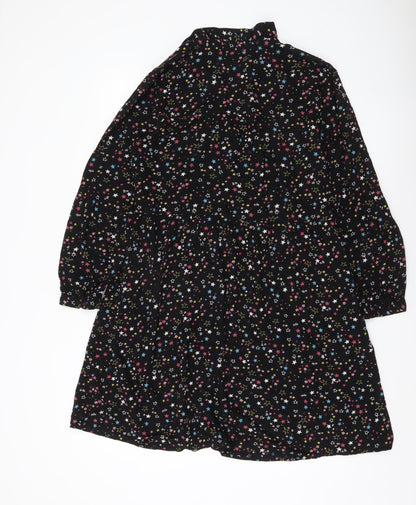 John Lewis Women’s Black Star Print Shirt Dress Size 10
