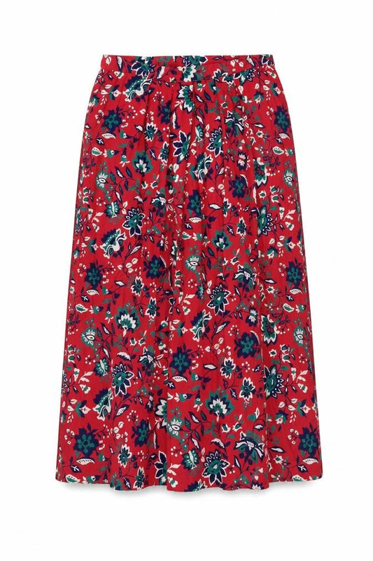 Pendleton Womens Red Floral A-Line Midi Skirt Size 14