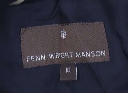 Fenn Wright Manson Women’s Black Polka Dot Silk Sheath Dress Size 10