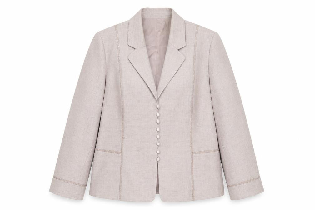 Womens UK Size 16 Jacques Vert Regular Beige Suit Jacket