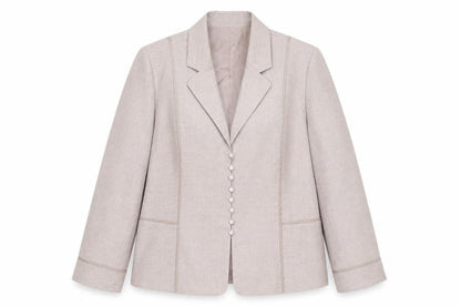 Womens UK Size 16 Jacques Vert Regular Beige Suit Jacket