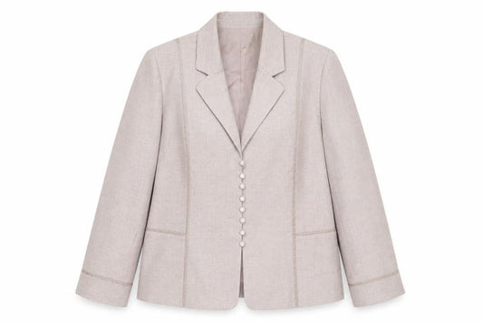 Womens UK Size 16 Jacques Vert Regular Beige Suit Jacket