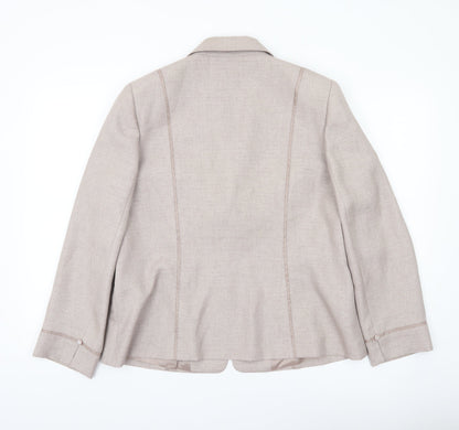 Jacques Vert Women’s Beige Tailored Suit Jacket UK 16