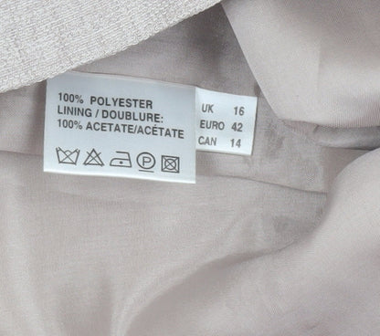 Jacques Vert Women’s Beige Tailored Suit Jacket UK 16