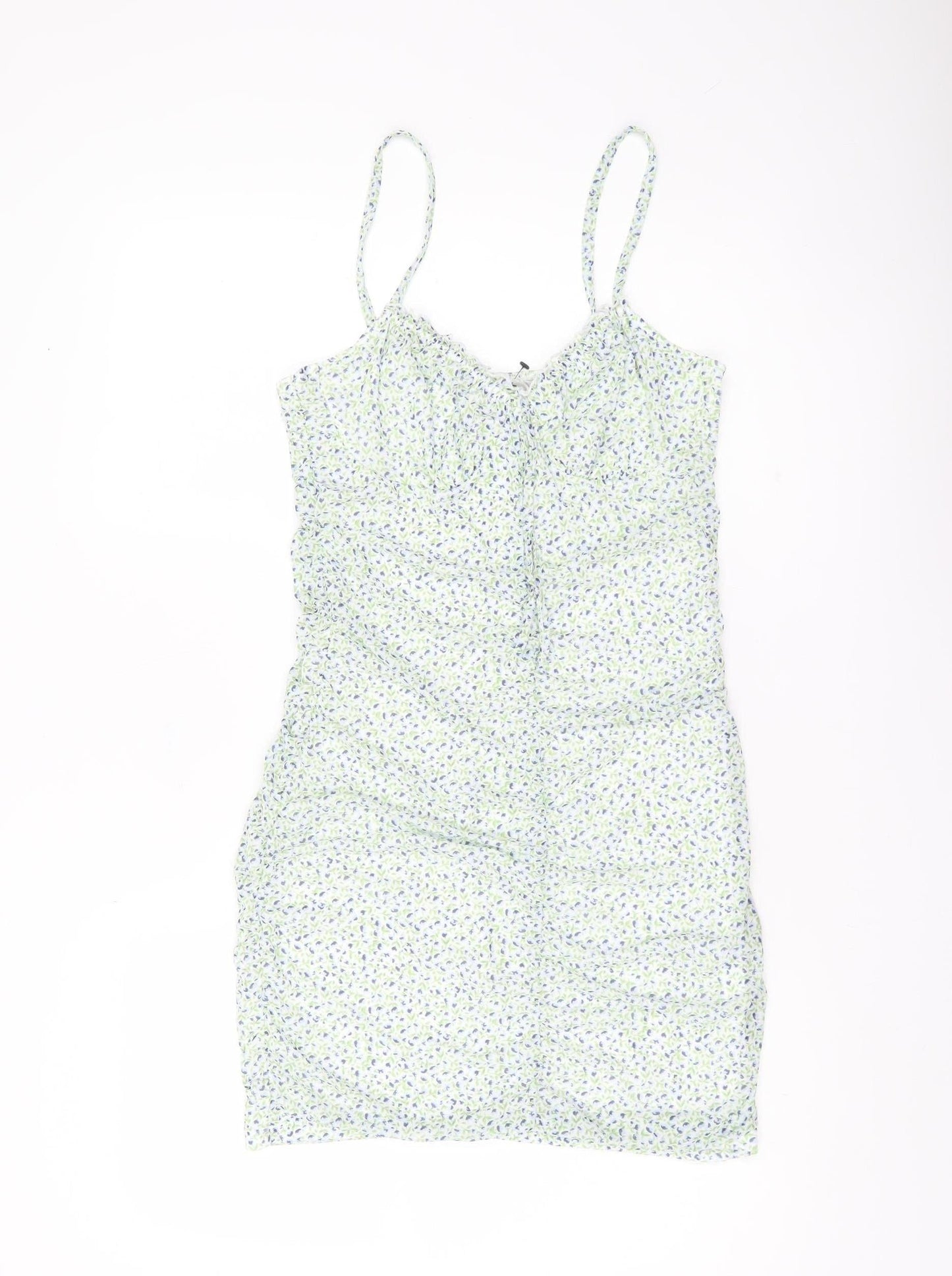 H&M Women’s Floral Slip Dress Size 12 Multicoloured Sleeveless Stretch