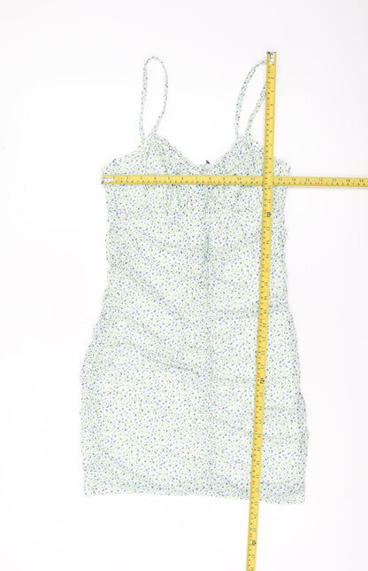 H&M Women’s Floral Slip Dress Size 12 Multicoloured Sleeveless Stretch