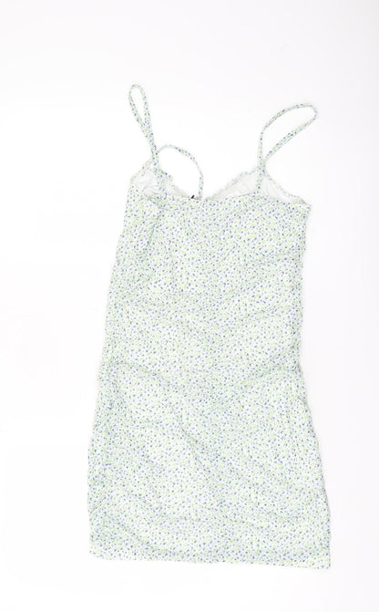 H&M Women’s Floral Slip Dress Size 12 Multicoloured Sleeveless Stretch
