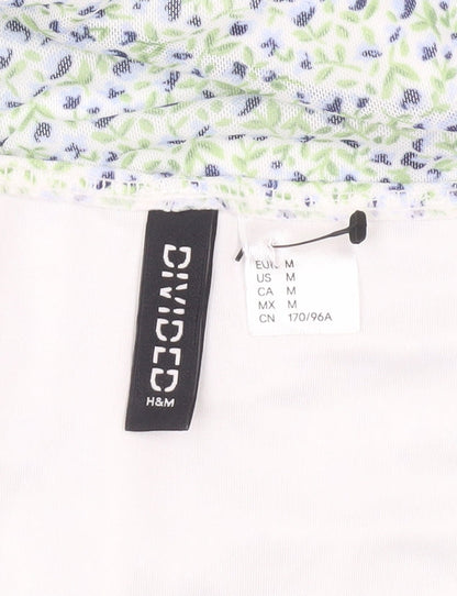 H&M Women’s Floral Slip Dress Size 12 Multicoloured Sleeveless Stretch
