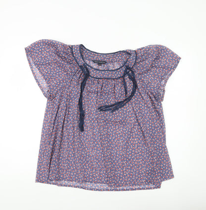French Connection Women’s Blue Floral Tunic Blouse Size 6