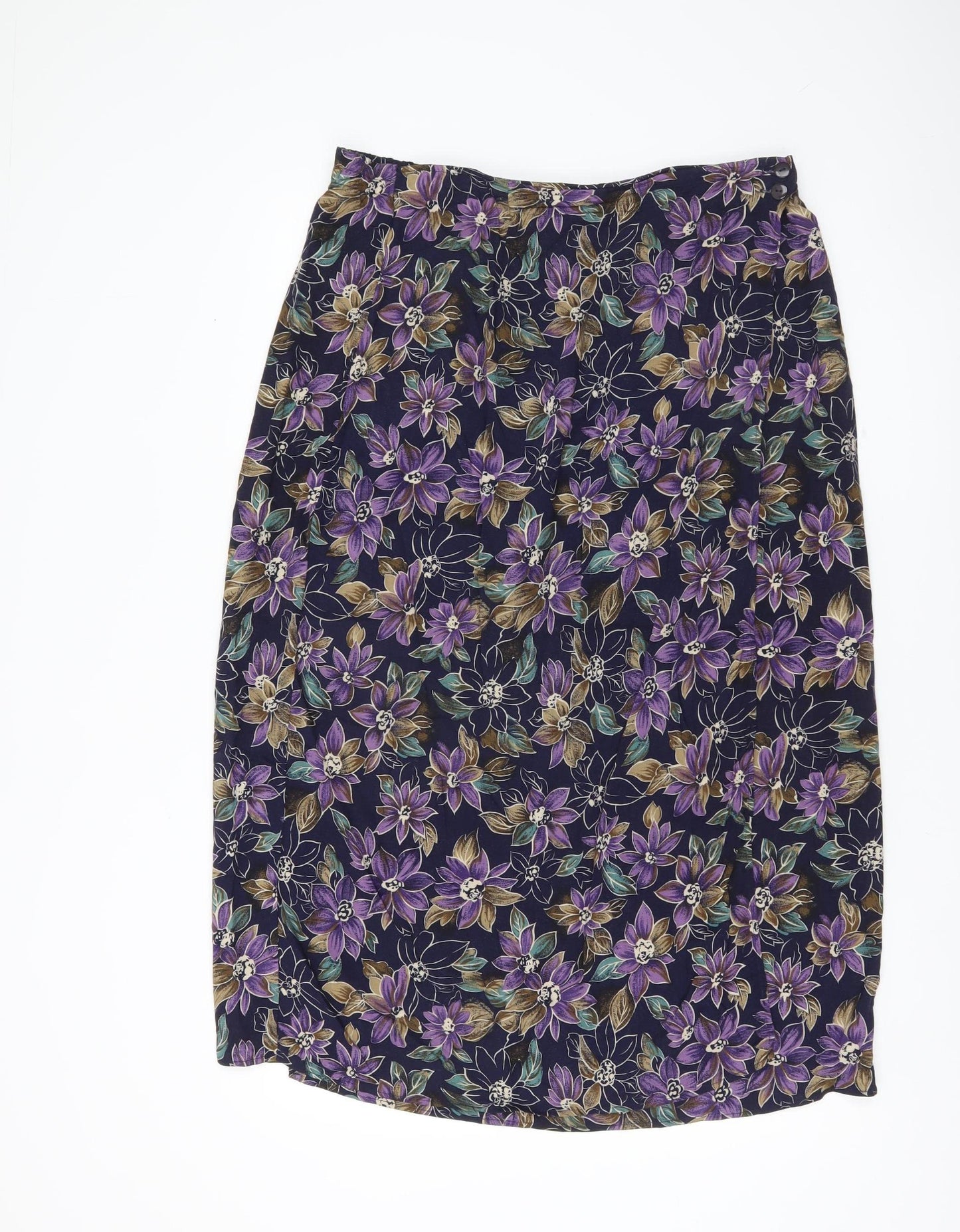 Sag Harbor Women’s Multicoloured Large Floral Rayon Pencil Skirt