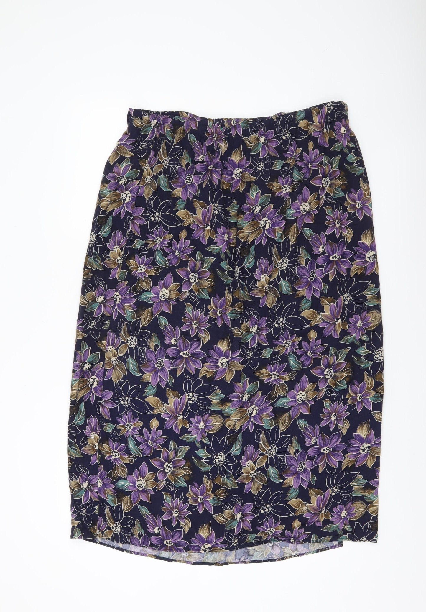Sag Harbor Women’s Multicoloured Large Floral Rayon Pencil Skirt