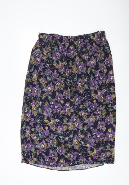 Sag Harbor Women’s Multicoloured Large Floral Rayon Pencil Skirt