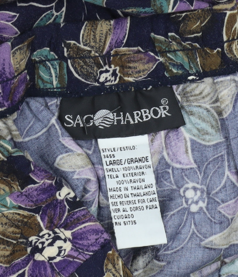 Sag Harbor Women’s Multicoloured Large Floral Rayon Pencil Skirt