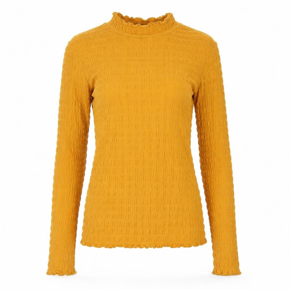 Womens UK Size XS Jacqueline de Yong Yellow Basic T-Shirt