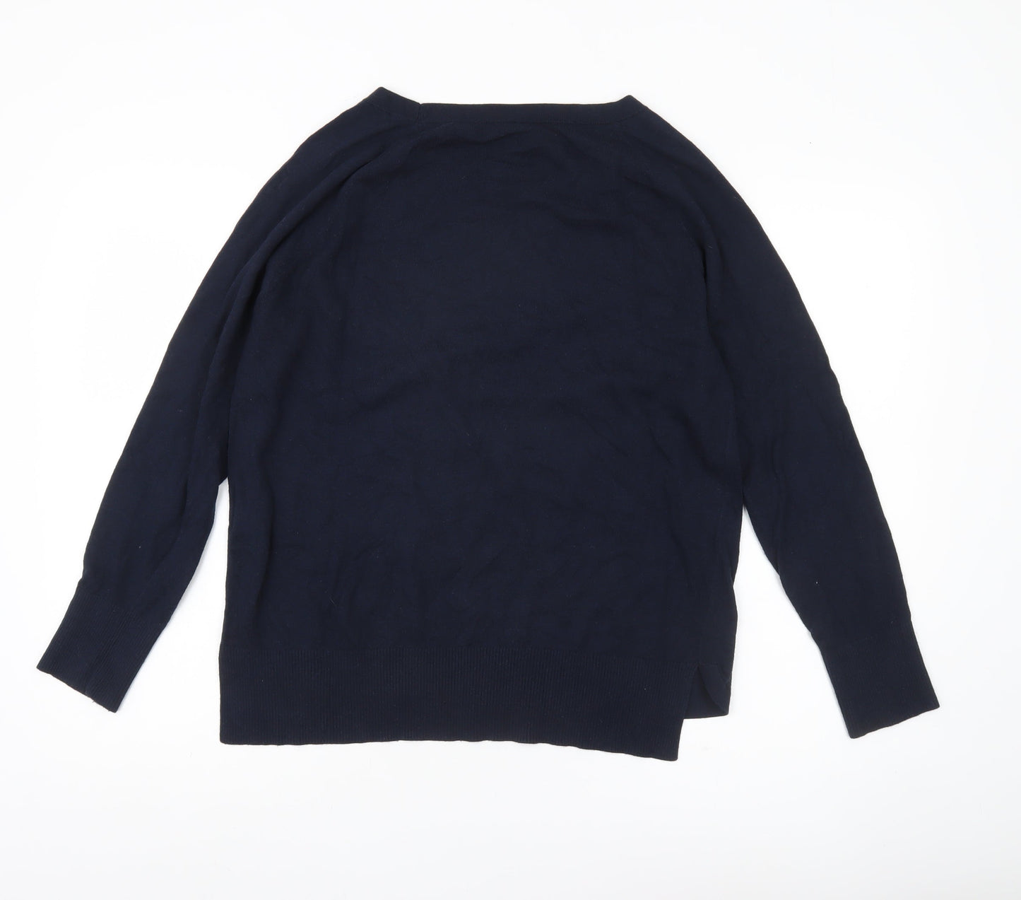 Womens UK Size L United Colors of Benetton Blue Pullover Jumper