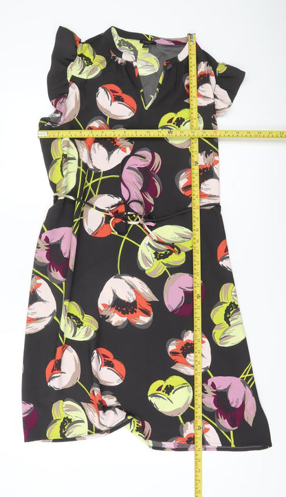 Ann Taylor Women’s Multicoloured Floral Shift Dress M Short Sleeve