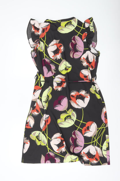 Ann Taylor Women’s Multicoloured Floral Shift Dress M Short Sleeve