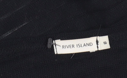 Womens UK Size 8 River Island Black Pullover Jumper