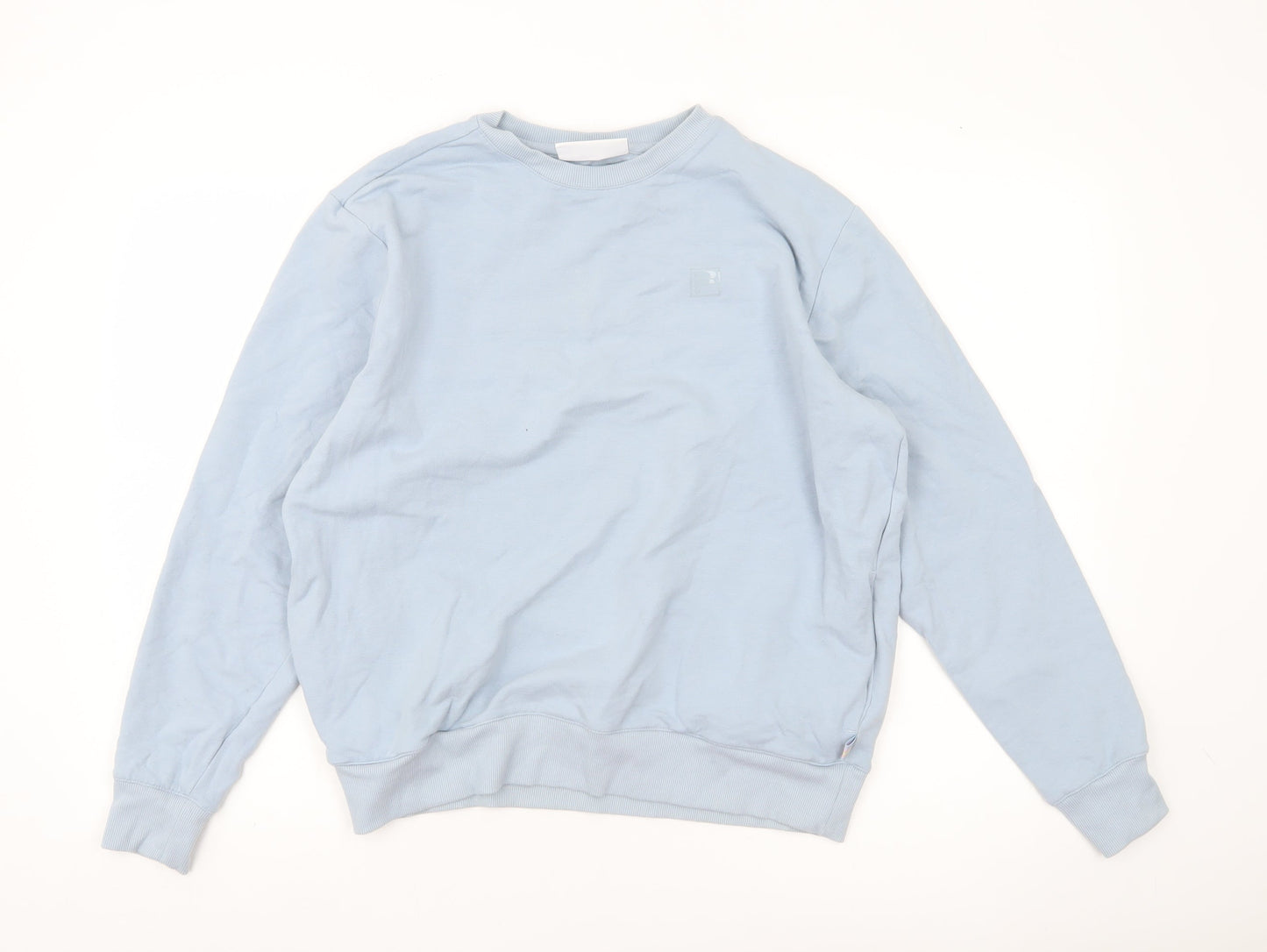 Fila Women’s Blue Pullover Sweatshirt L Logo Crew Neck Casual