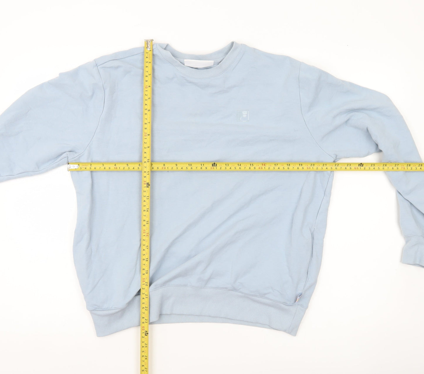 Fila Women’s Blue Pullover Sweatshirt L Logo Crew Neck Casual