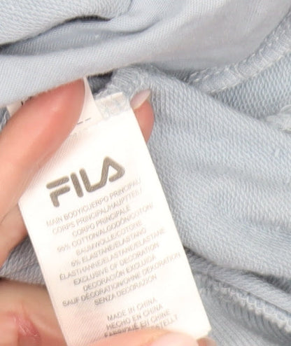 Fila Women’s Blue Pullover Sweatshirt L Logo Crew Neck Casual