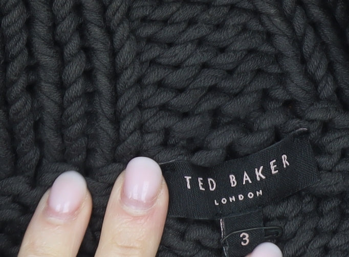 Womens UK Size 12 Ted Baker Black Shrug Jumper