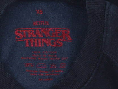Netflix Stranger Things Womens Black XS Pullover Sweatshirt