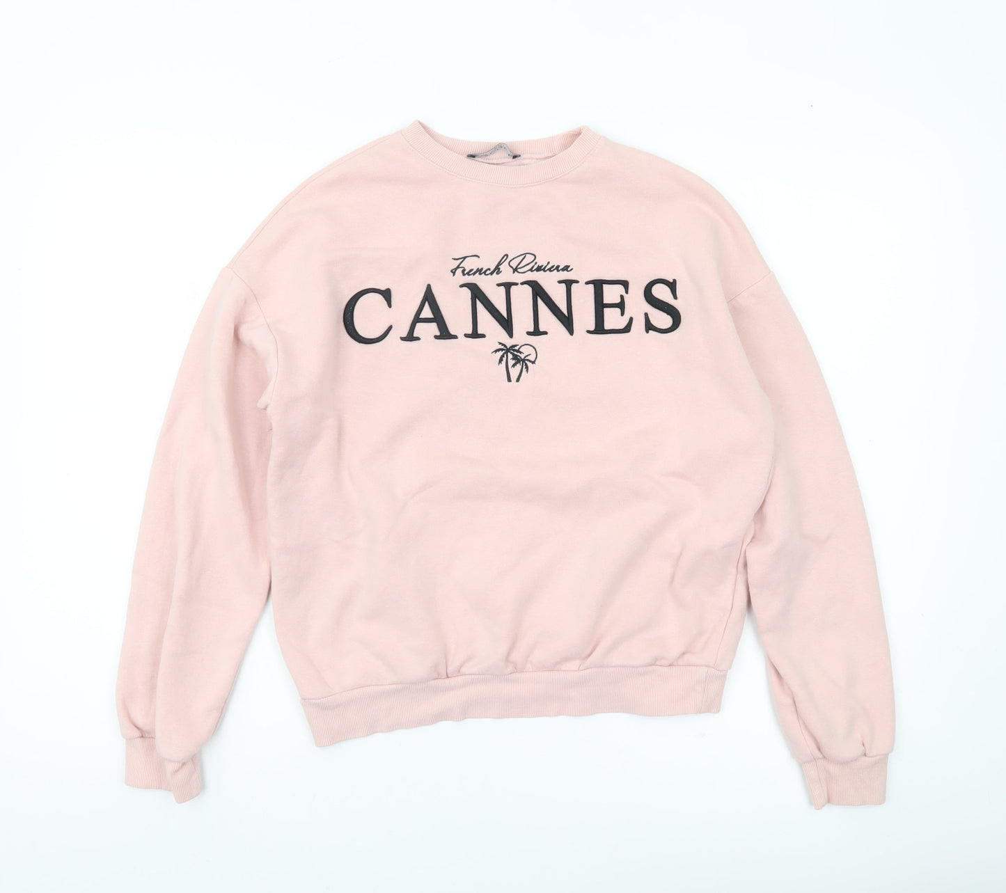 Select Womens Pink Pullover Sweatshirt XS Cannes Print Casual