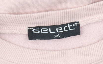Select Womens Pink Pullover Sweatshirt XS Cannes Print Casual