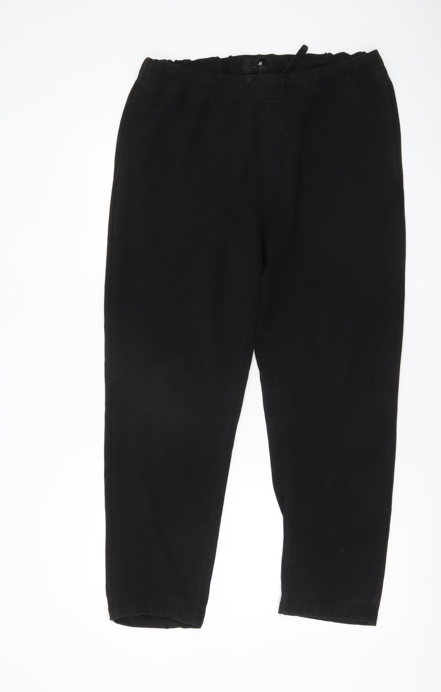 Womens UK Size L H&M Regular Fit CasualTravelWorkwear Black Trousers