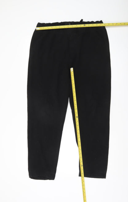 Womens UK Size L H&M Regular Fit CasualTravelWorkwear Black Trousers