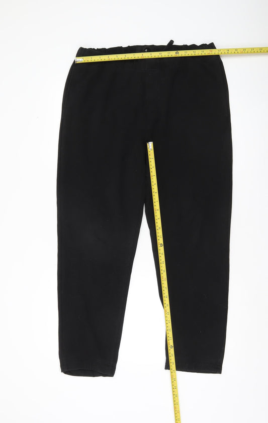 Womens UK Size L H&M Regular Fit CasualTravelWorkwear Black Trousers