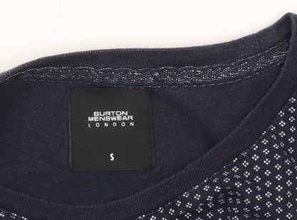 Mens UK Size S Burton Menswear Blue  T-Shirt