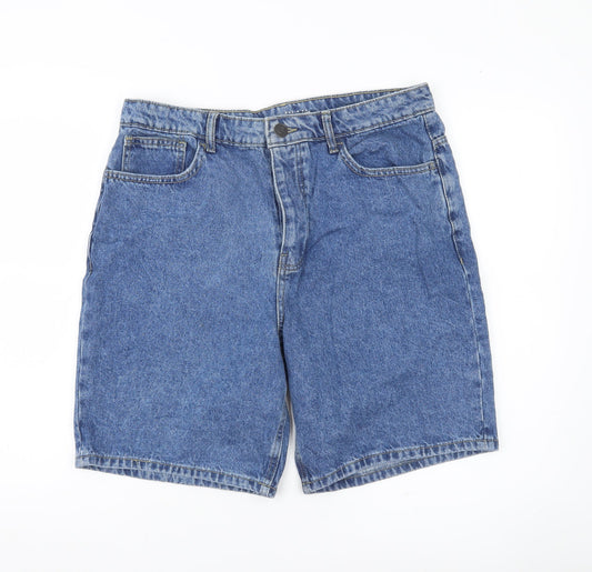 Denim Co Men’s Blue Denim Loose Fit Shorts W34 Casual Summer