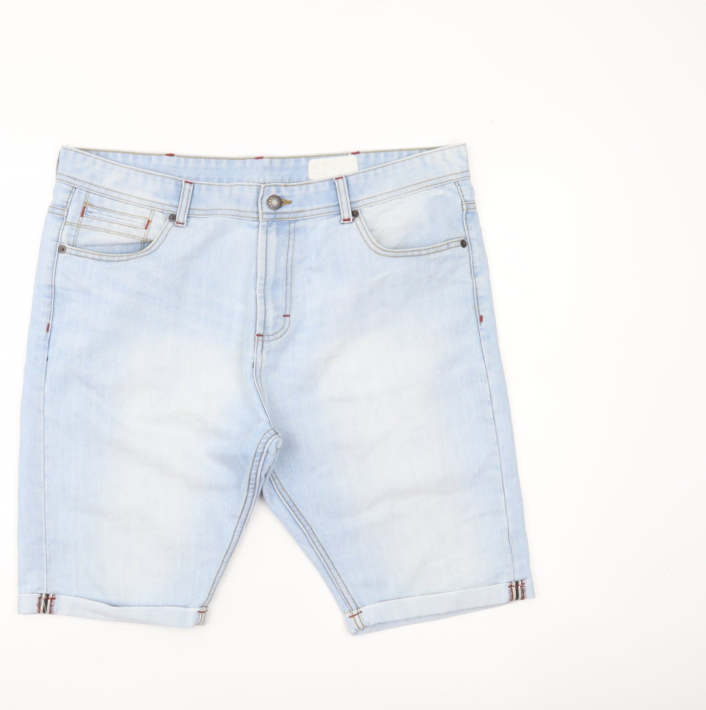 Denim Co. Men’s Blue Denim Chino Shorts W38 Light Wash Casual