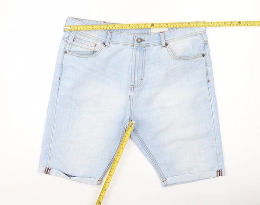 Denim Co. Men’s Blue Denim Chino Shorts W38 Light Wash Casual