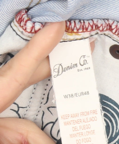 Denim Co. Men’s Blue Denim Chino Shorts W38 Light Wash Casual