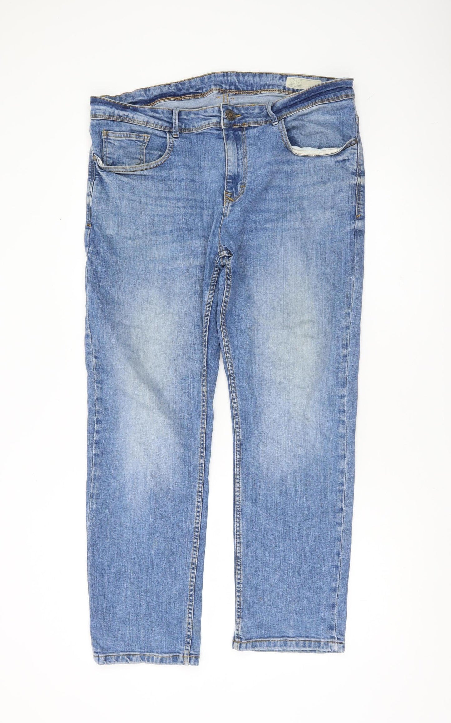 Denim 365 Men’s Blue Straight Leg Jeans Size 36S Regular Fit