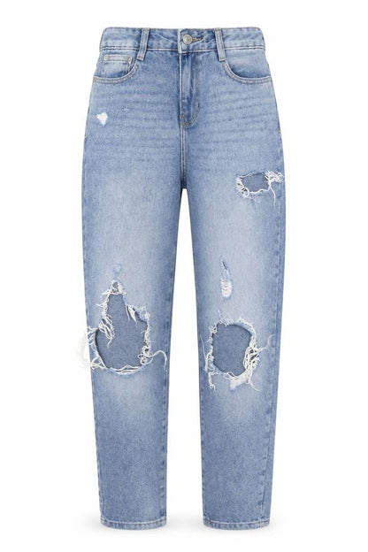 Womens UK Size 8 Urban Bliss Relaxed Fit Mom Blue Jeans