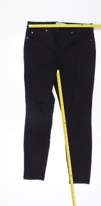 Womens UK Size 12 New Look Slim Fit Jegging Black Trousers