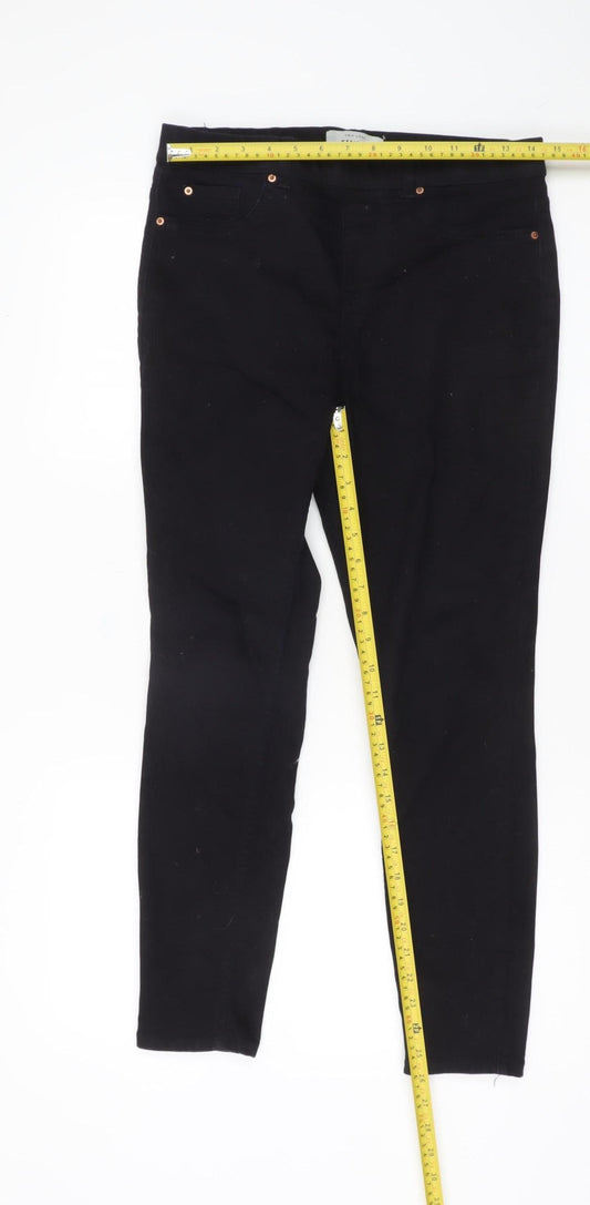 New Look Women Black Jegging Size 12 Skinny Cotton Blend