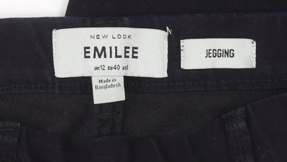 Womens UK Size 12 New Look Slim Fit Jegging Black Trousers