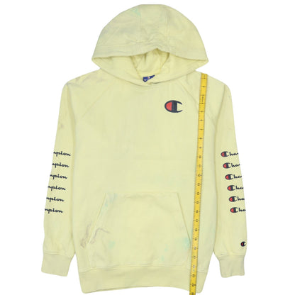 Mens UK Size S Champion Yellow Pullover Hoodie