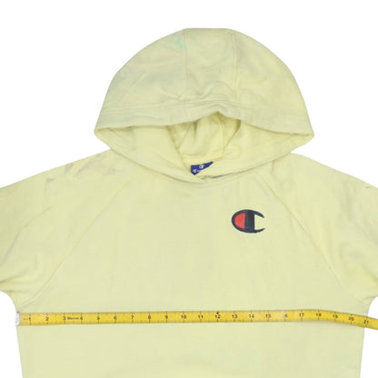 Mens UK Size S Champion Yellow Pullover Hoodie