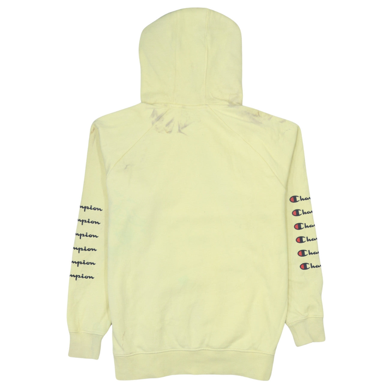 Mens UK Size S Champion Yellow Pullover Hoodie