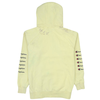 Mens UK Size S Champion Yellow Pullover Hoodie